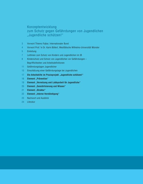 Arbeitshilfe "Jugendliche schützen!" - Internationaler Bund