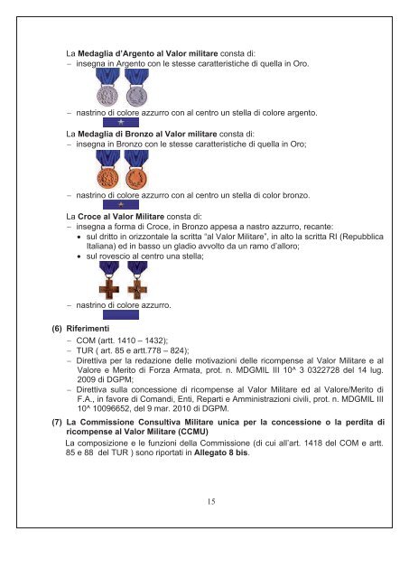 Guida pratica alle ricompense, alle onorificenze, alle distinzioni