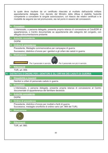 Guida pratica alle ricompense, alle onorificenze, alle distinzioni