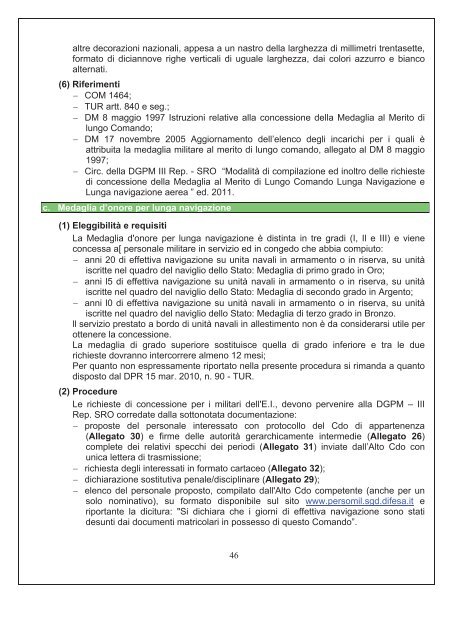 Guida pratica alle ricompense, alle onorificenze, alle distinzioni