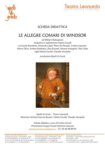 Didattica Le allegre comari di Windsor - Teatro Leonardo