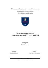 realizzazione di una infrastruttura ict per una pmi - Il Corso di laurea ...