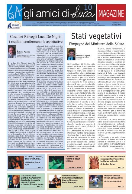 Magazine Aprile - Gli Amici di Luca