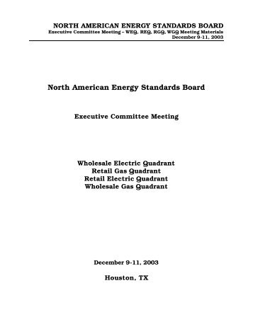 North American Energy Standards Board