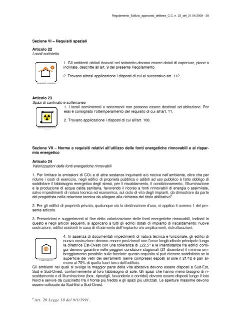 Regolamento Edilizio Comunale - Comune di Vedano Olona