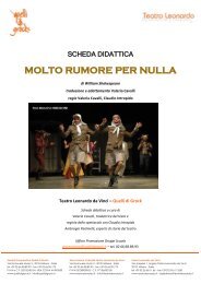 MOLTO RUMORE PER NULLA - Teatro Leonardo