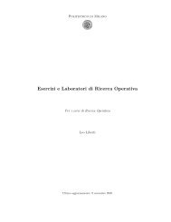 Esercizi e Laboratori di Ricerca Operativa - Lix