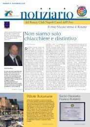 Non siamo solo chiacchiere e distintivo - Rotary Club - Castel dell'Ovo