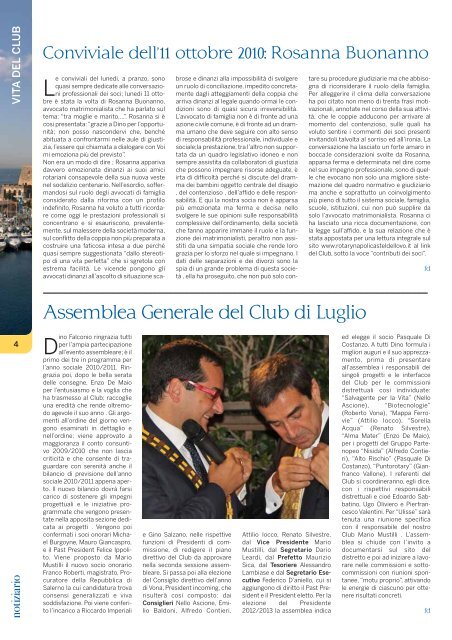 Non siamo solo chiacchiere e distintivo - Rotary Club - Castel dell'Ovo