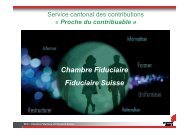 Présentation Chambre Fiduciaire et Fiduciaire ... - Etat du Valais