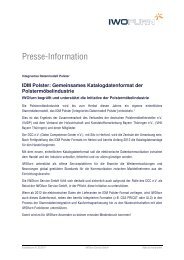 IDM Polster: Gemeinsames Katalogdatenformat der - IWOfurn