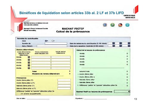 Bénéfices de liquidation selon articles 33b al. 2 LF et 37b LIFD