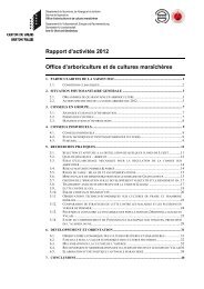 Rapport d'activités 2012 Office d'arboriculture et de ... - Etat du Valais