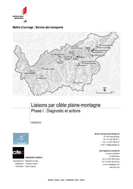 Liaisons par câble plaine-montagne - Etat du Valais