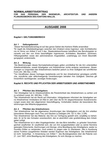 Normalarbeitsvertrag Ingenieur, Architektur und andern ...