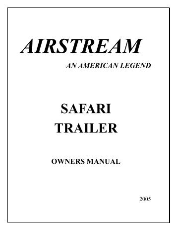 SAFARI TRAILER - Airstream