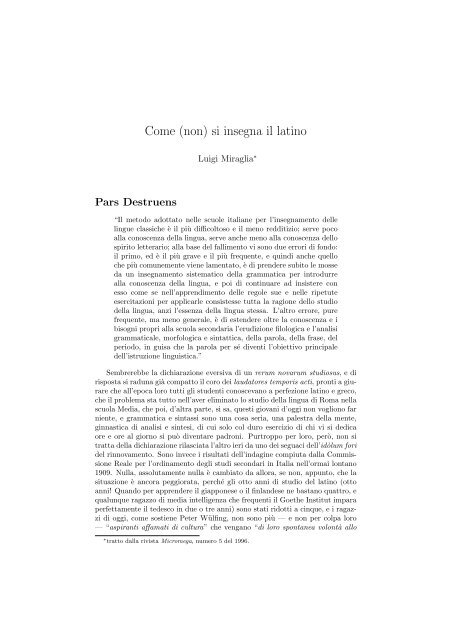 Come si insegna, come si apprende PDF - Retedem PDF