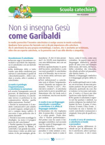 Scuola catechisti – Non si insegna Gesù come Garibaldi - Elledici