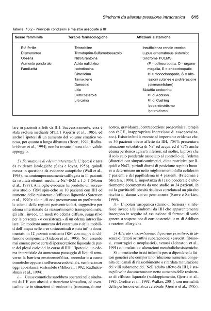 16. Sindromi da alterata pressione endocranica