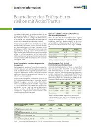 Beurteilung des Frühgeburts risikos mit Actim™Partus - Über ...