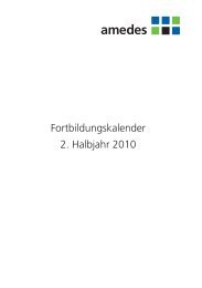 Fortbildungskalender 2. Halbjahr 2010 - Amedes