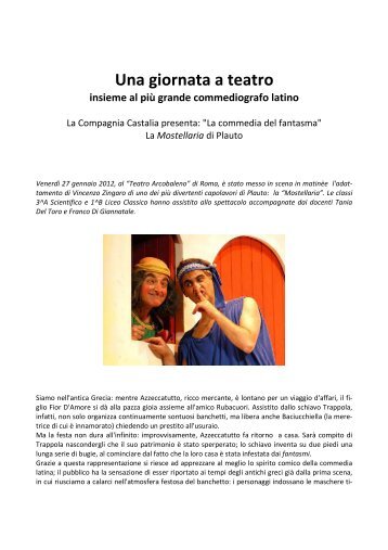 Una giornata a teatro. La Mostellaria di Plauto.pdf - Liceosaffo.Org