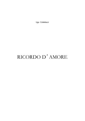 ricordo d'amore - Ugo Coltellacci