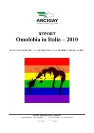 REPORT Omofobia in Italia – 2010 - ILGA Europe