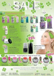 Nageldesign und Nailart Angebotsflyer April 2013 - ICP-Nailcare GmbH