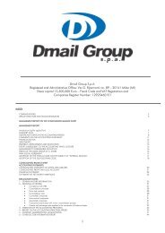 report, Board of Statutory auditors - Dmail Group Spa