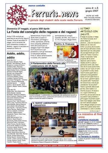 scarica il giornalino (formato pdf) - Comune di Modena