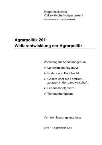 Vernehmlassungsunterlage vom 14. September 2005