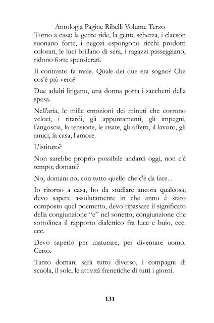 Antologia Pagine Ribelli Volume Terzo