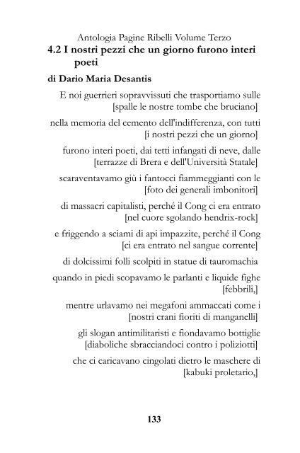 Antologia Pagine Ribelli Volume Terzo