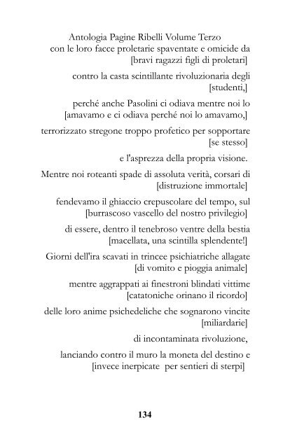 Antologia Pagine Ribelli Volume Terzo