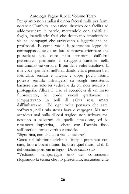 Antologia Pagine Ribelli Volume Terzo