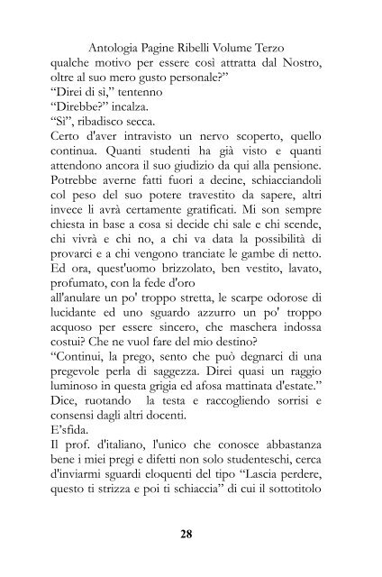 Antologia Pagine Ribelli Volume Terzo