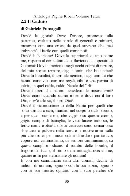 Antologia Pagine Ribelli Volume Terzo