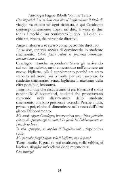 Antologia Pagine Ribelli Volume Terzo