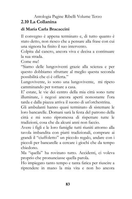 Antologia Pagine Ribelli Volume Terzo