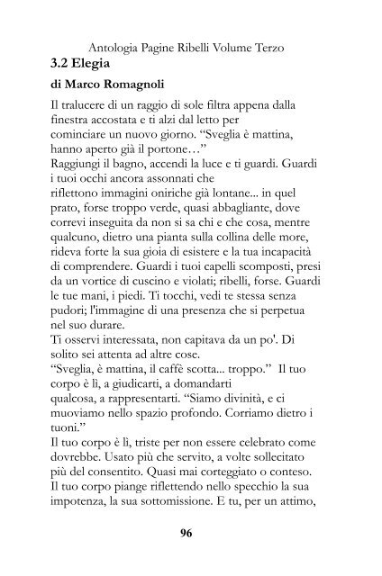 Antologia Pagine Ribelli Volume Terzo