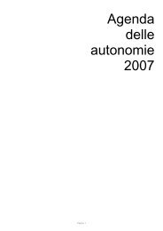 Agenda delle autonomie 2007