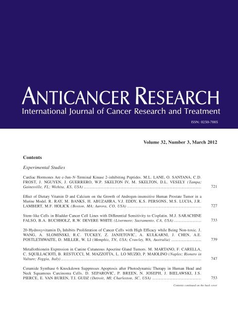 ANTICANCER RESEARCH