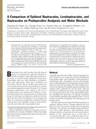 A Comparison of Epidural Bupivacaine, Levobupivacaine, and ...