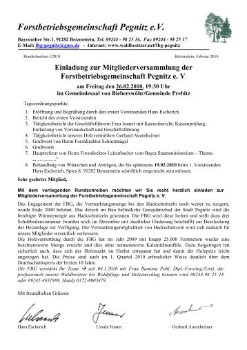 Forstbetriebsgemeinschaft Pegnitz e.V. - Waldbesitzer.net