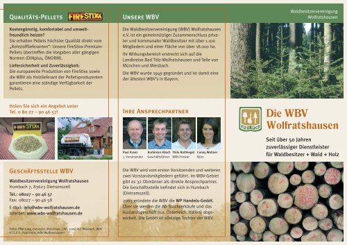 Flyer: Die WBV Wolfratshausen stellt sich vor - Waldbesitzer.net
