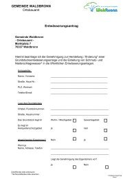 Entwässerungsantrag - Gemeinde Waldbronn