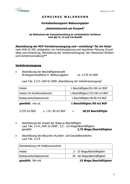 Abschätzung der MIV-Verkehrserzeugung und