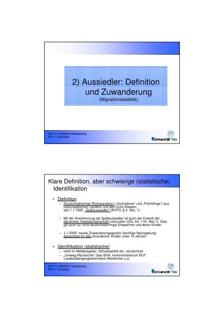 „Aufprall zweier Welten?“ - von Dr. Waldemar Vogelgesang