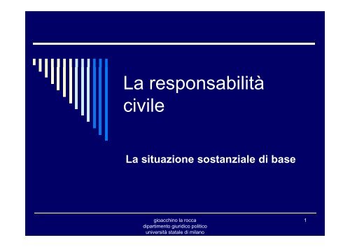 La responsabilità civile - Giuridico - Politico